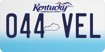 KY license plate 044VEL