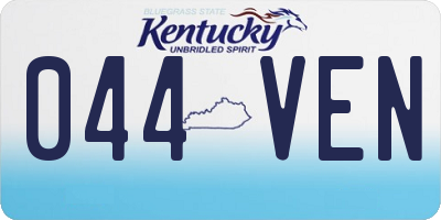 KY license plate 044VEN