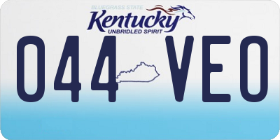 KY license plate 044VEO