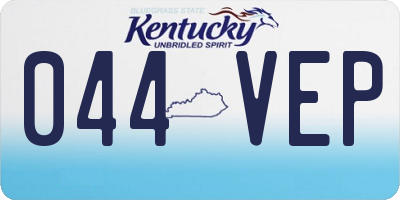 KY license plate 044VEP