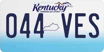 KY license plate 044VES