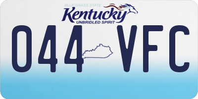 KY license plate 044VFC