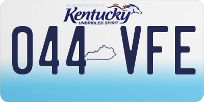 KY license plate 044VFE