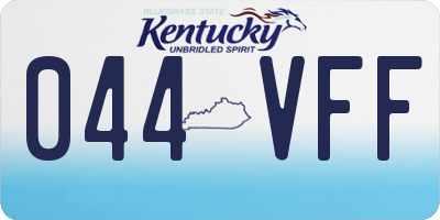 KY license plate 044VFF