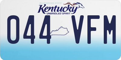KY license plate 044VFM