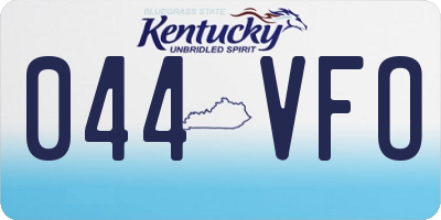 KY license plate 044VFO