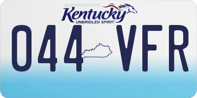 KY license plate 044VFR