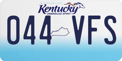 KY license plate 044VFS