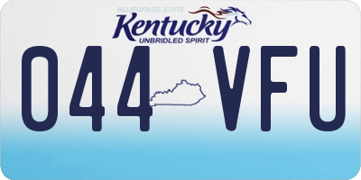 KY license plate 044VFU