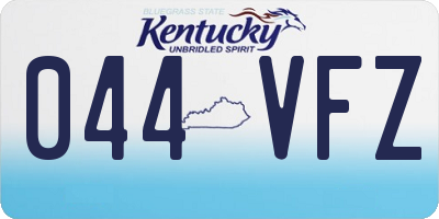 KY license plate 044VFZ