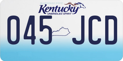 KY license plate 045JCD