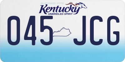 KY license plate 045JCG