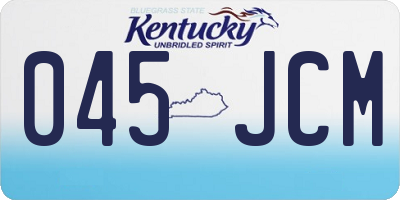 KY license plate 045JCM