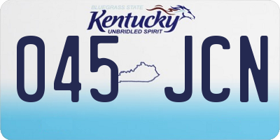 KY license plate 045JCN