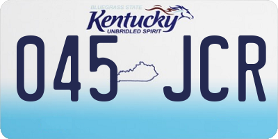 KY license plate 045JCR