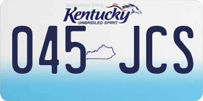 KY license plate 045JCS