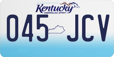 KY license plate 045JCV