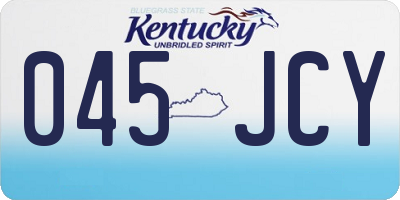 KY license plate 045JCY