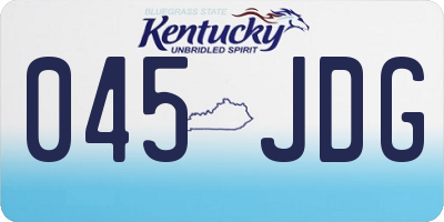 KY license plate 045JDG