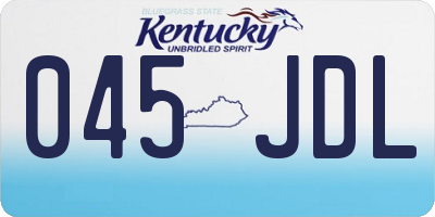 KY license plate 045JDL
