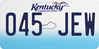 KY license plate 045JEW