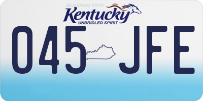 KY license plate 045JFE