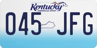 KY license plate 045JFG