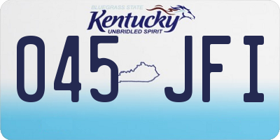 KY license plate 045JFI