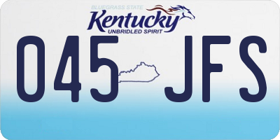 KY license plate 045JFS
