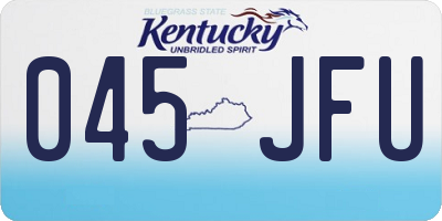 KY license plate 045JFU