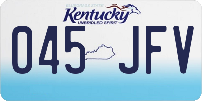 KY license plate 045JFV