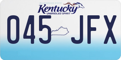 KY license plate 045JFX