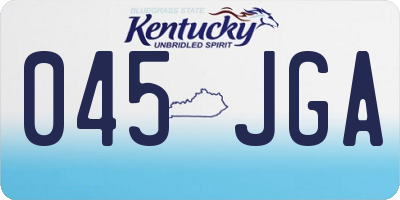 KY license plate 045JGA