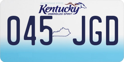 KY license plate 045JGD