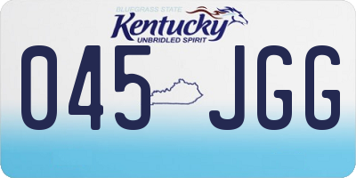 KY license plate 045JGG