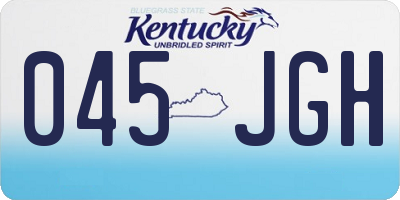 KY license plate 045JGH
