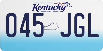 KY license plate 045JGL