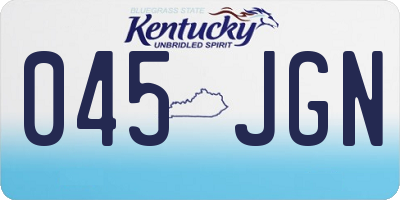 KY license plate 045JGN