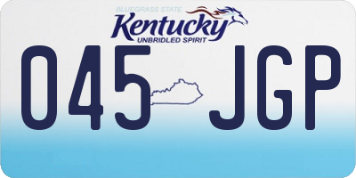 KY license plate 045JGP