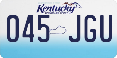KY license plate 045JGU