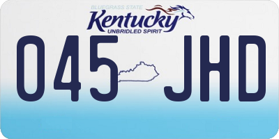KY license plate 045JHD