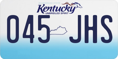 KY license plate 045JHS