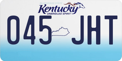 KY license plate 045JHT