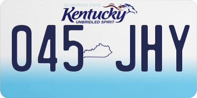 KY license plate 045JHY