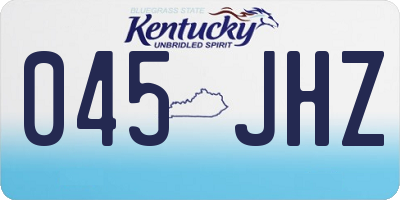 KY license plate 045JHZ