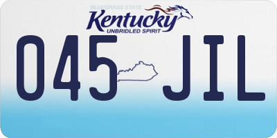 KY license plate 045JIL