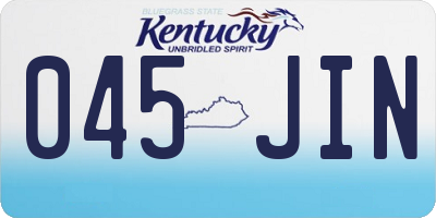 KY license plate 045JIN
