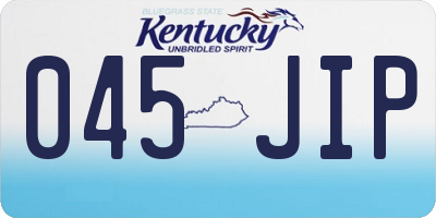 KY license plate 045JIP