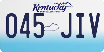 KY license plate 045JIV
