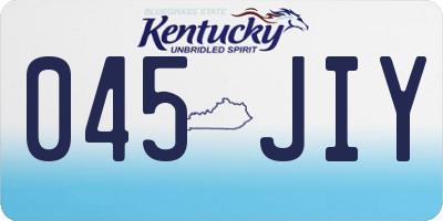 KY license plate 045JIY